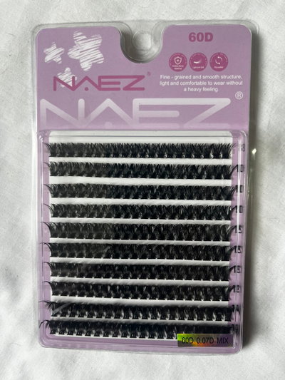 Pestañas Postizas DIY Cluster Naez 60D 0.07 Mix 8-14mm
