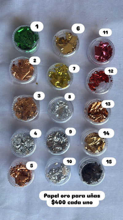PAPEL ORO PARA UÑAS