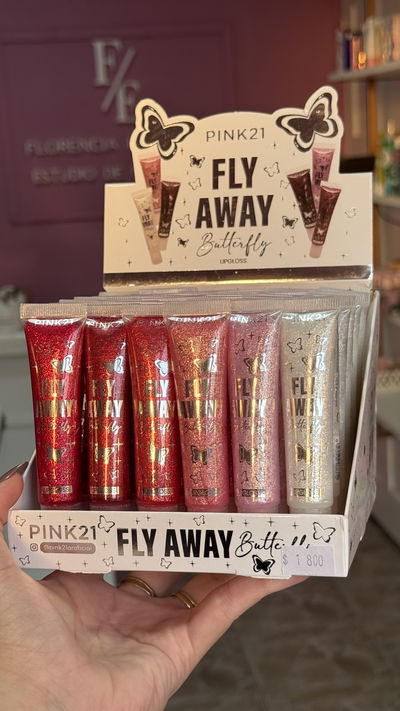 Gloss butterfly Glitter Pink 21