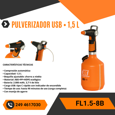 PULVERIZADOR USB • 1,5 L