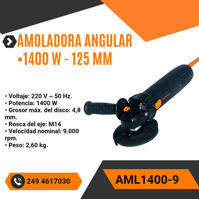 AMOLADORA ANGULAR 1400W - 125MM