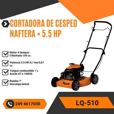 CORTADORA DE CÉSPED NAFTERA • 5.5 HP