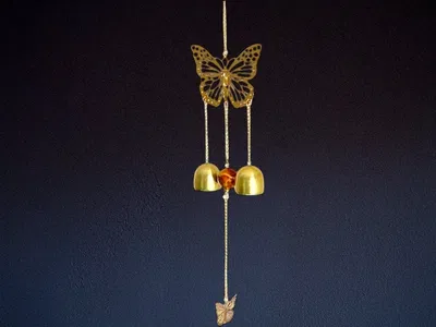 Llamador mariposa 2 campanas 