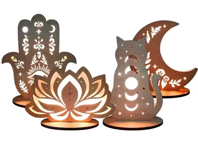 Velador chico MDF 20x25 cm 