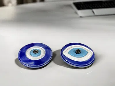 Porta sah ojo turco ceramica 9 cm