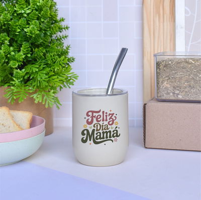 Mate antivuelco con tapa y bombilla