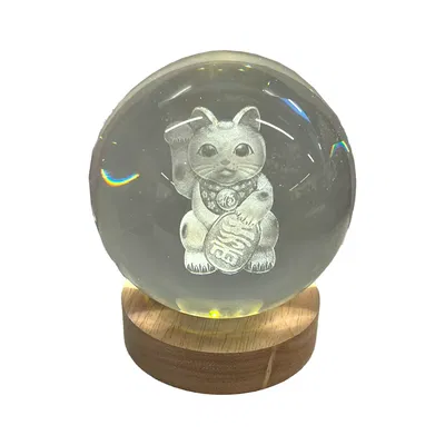 Lampara de esfera cristal GRANDE 12 CM