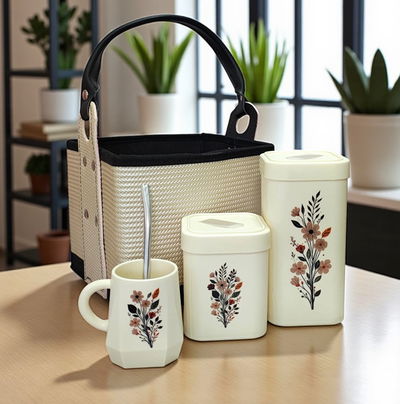 Set matero con canasta cuadrada