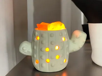 Lampara de sal cactus 15x11 cm