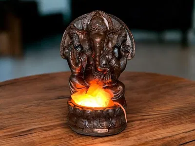 Lampara de sal ganesh gigante 40x27 cm