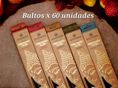 Sahumerios Tibetanos slim x 10 varillas - bulto 60 un.