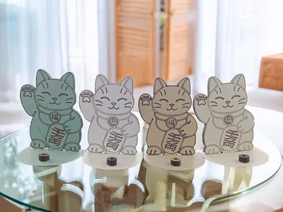 Porta sah gatito de la fortuna mdf