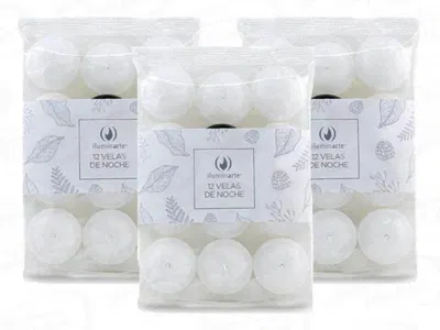 Vela de noche blanca x 12 un