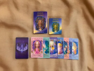 Tarot Angeles y Cristales 44 cartas libro guia