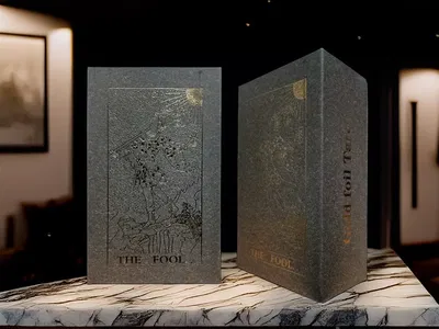 Tarot gold caja gris