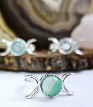 Anillo triple diosa ajustable