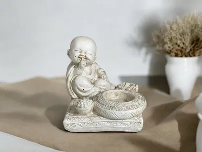 Porta vela buda 9x9 cm