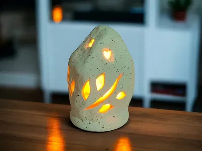 Lampara de sal piedra calada