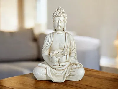 Buda porta vela 29 cm