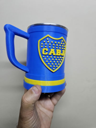 Jarra 3D Boca con Nombre 1 litro 