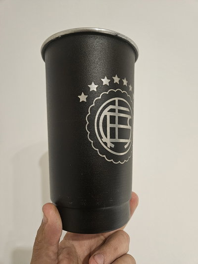 Vaso Aluminio 1 Litro Grabado Lanus