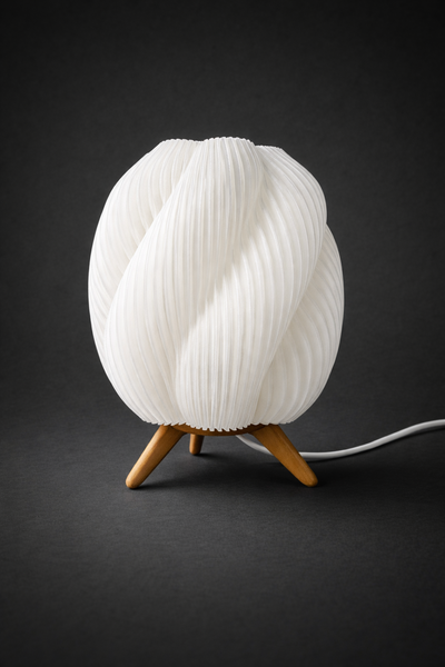 Velador Nordico Espiral Rayado 22cm