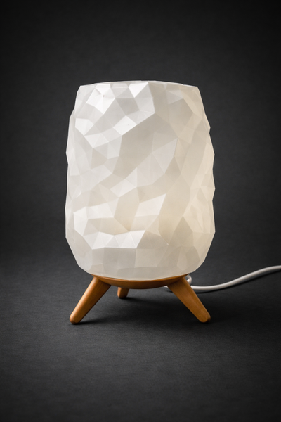 Velador Nordico Triangulo Desplazado 22cm