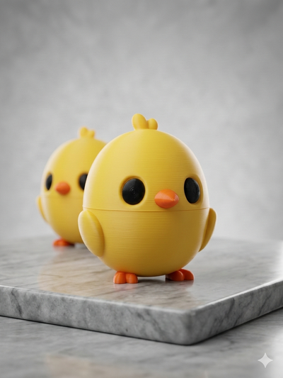 Pollito de Pascua 3D - Porta Huevo Sorpresa