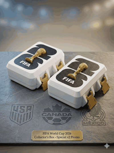 Caja Organizador X2 Unidades - Figuritas Mundial Fifa 2026 Personalizable
