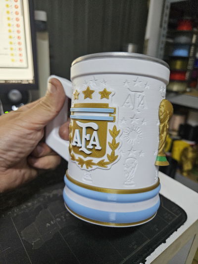 Vaso Selección Argentina 500ml blanco