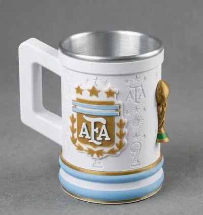 Vaso Selección Argentina 1 Litro blanco
