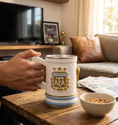 Vaso Selección Argentina 1 Litro blanco