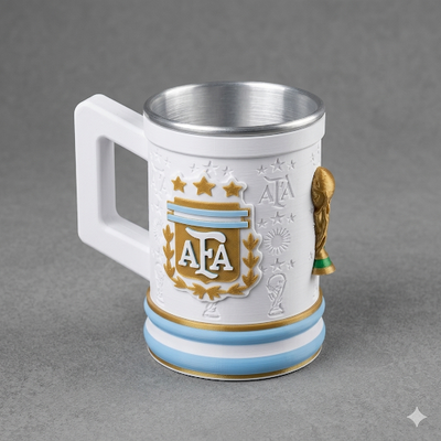 Vaso Selección Argentina 500ml blanco
