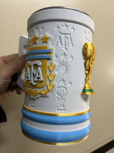 Chop Selección Argentina 1 Litro 3D Interior Aluminio