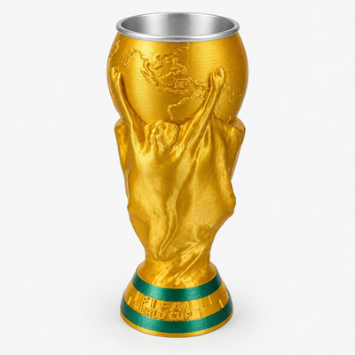 Vaso Copa Del Mundo Dorado 3D Interior Aluminio 500ml