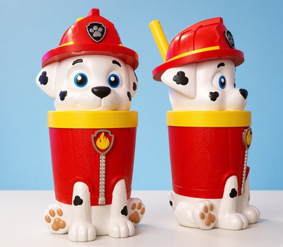 Vaso milkshake Marshall Paw Patrol 300ml más sorbete 