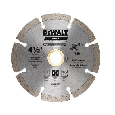 Disco Diamantado Segmentado 4-1/2" (115mm) DW47452HP Alta Performance