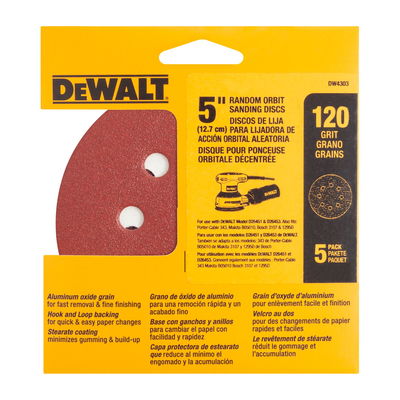 Set De Disco Lijadora Rotoobirtal 125mm Grano 120 (x 5 Unid) DW4303