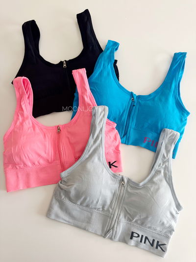 Top Pink con cierre