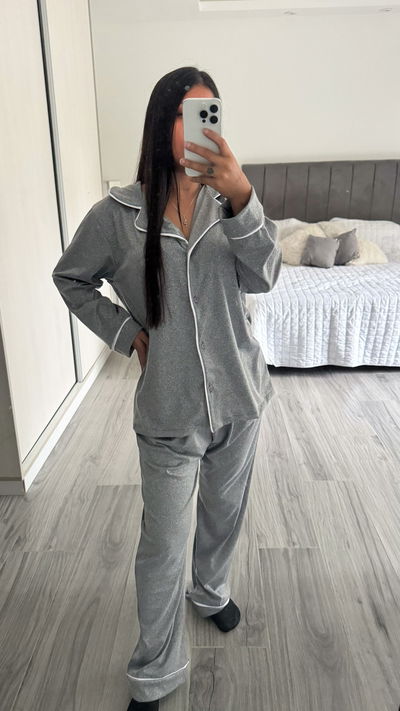 Pijama camisero liso