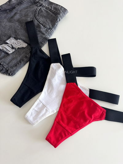 Pack x3 colaless algodón elástico ancho