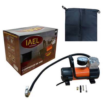 Compresor de aire Metalico con LUZ, 12V, para 4x4 y CamioN