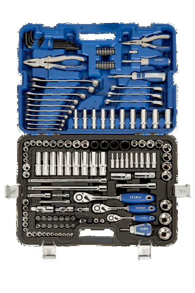 Juego de herramientas de 1/4"-3/8"-1/2", 164 piezas