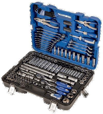Juego de herramientas de 1/4"-3/8"-1/2", 164 piezas