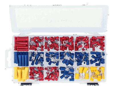 Juego de terminales aislados y conectores - 295 piezas