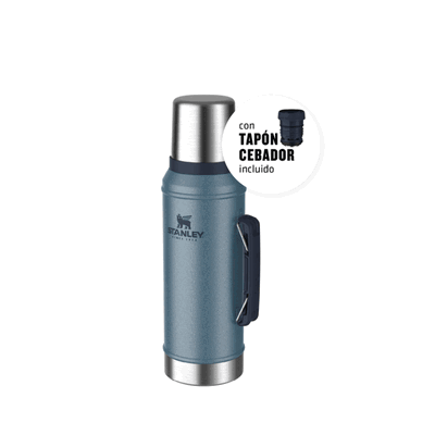 Termo Stanley Clasico Con Manija Y Tapon Cebador 950 ml.