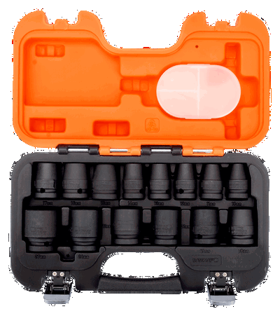 Juego de bocallaves de Alto Impacto 1/2"  hexagonal métrico  - 14 piezas