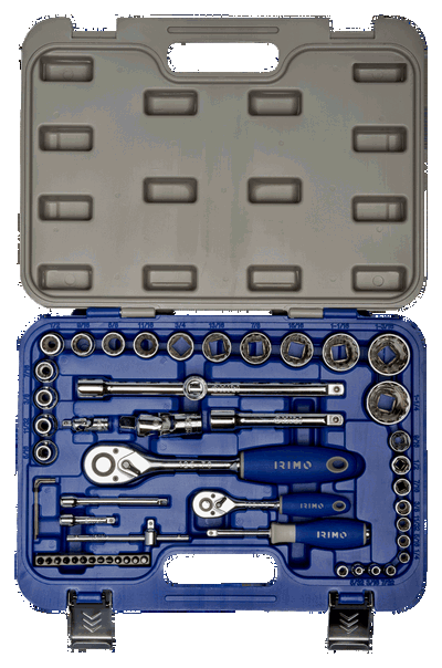 Juego de bocallaves hexagonales de 1/4"-1/2", pulgadas, 53 piezas