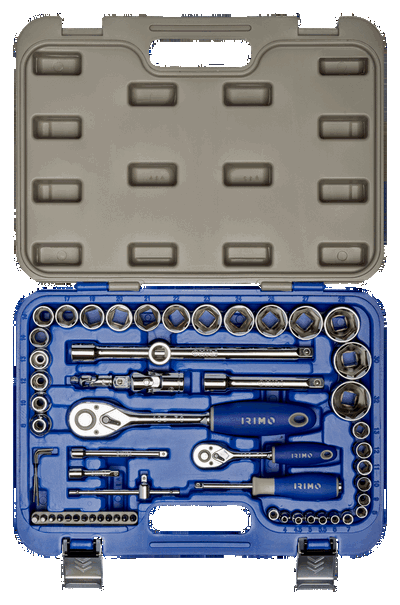Juego de 58 bocallaves hexagonales de 1/4"-1/2", mm