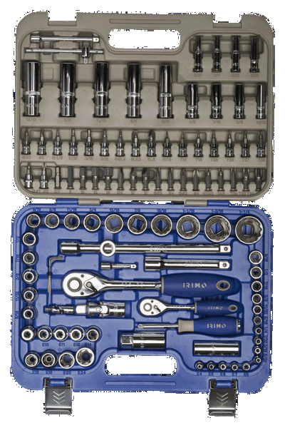 Juego de bocallaves hexagonales de 1/4"-1/2", pulgadas, 103 piezas